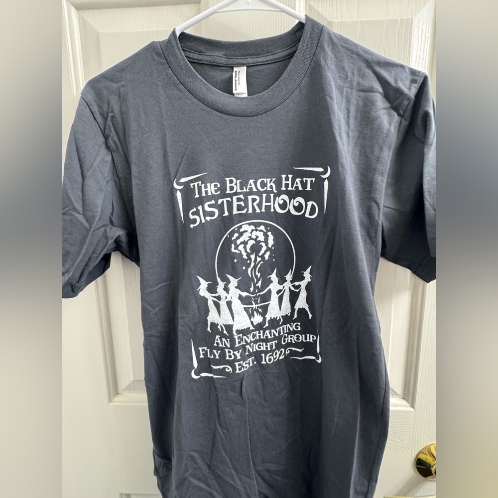 Black Hat Sisterhood Graphic T-Shirt for Halloween/fall - Picture 2 of 5